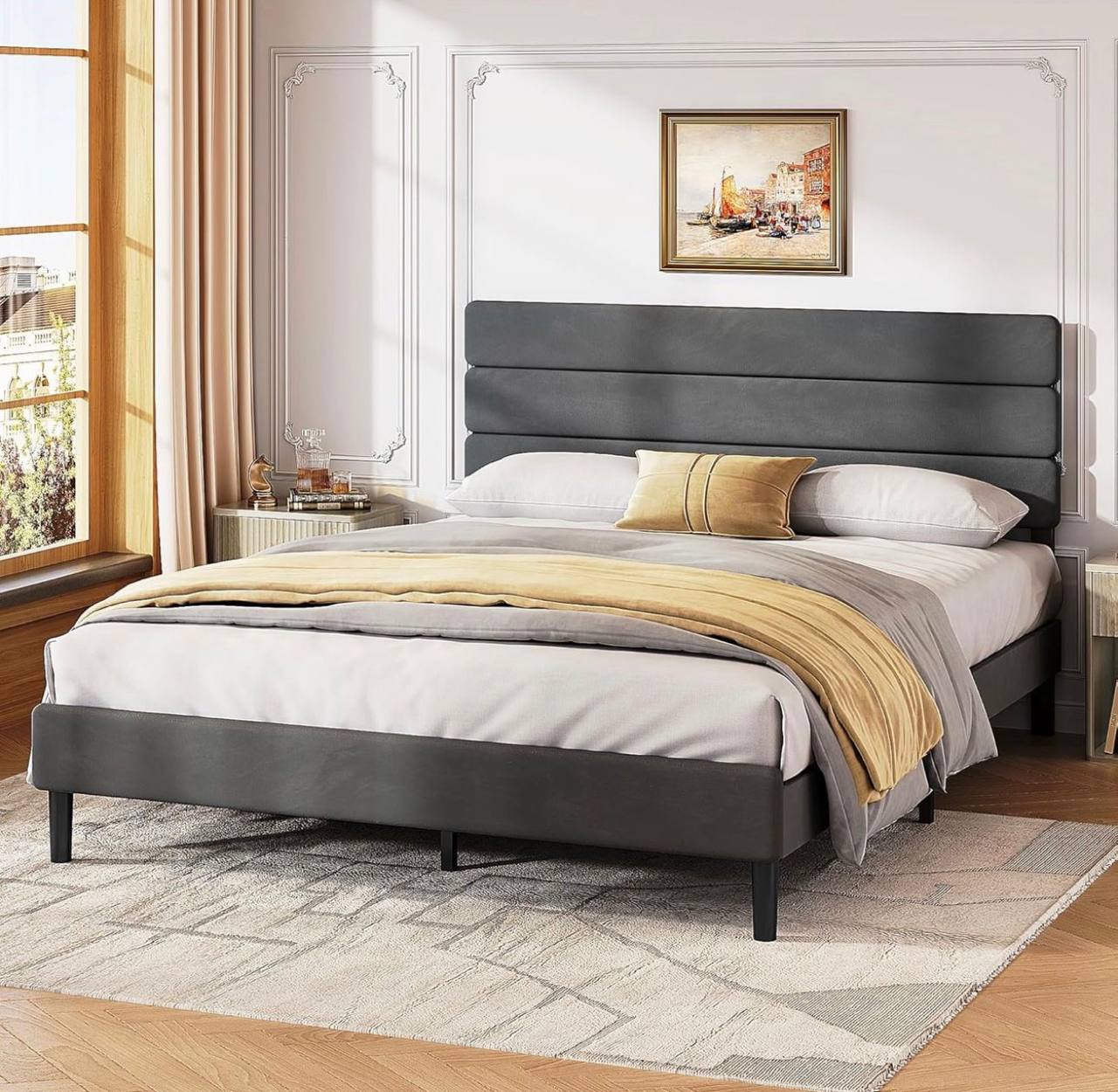 Queen Bed Frame - Gray